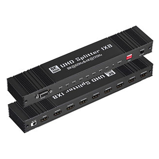 (พร้อมส่ง) HDMI SPLITTER UHD 8K@60Hz & 4K@120Hz 1 IN 8 OUT