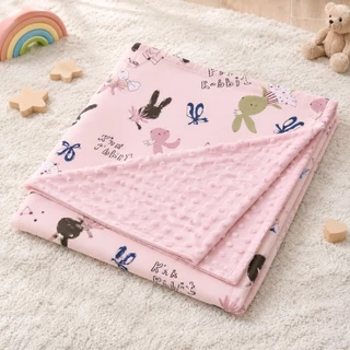 Palm&Pond ผลิตในไทย พร้อมส่ง ผ้าห่มเด็ก ผ้าห่มมิ้งดอท ผ้าห่มขนมิ้ง 100% cotton