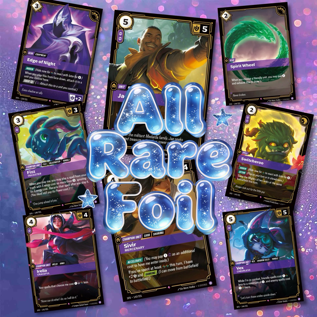 Riftbound Spiritforged Chaos ระดับ Rare ( All Foil )