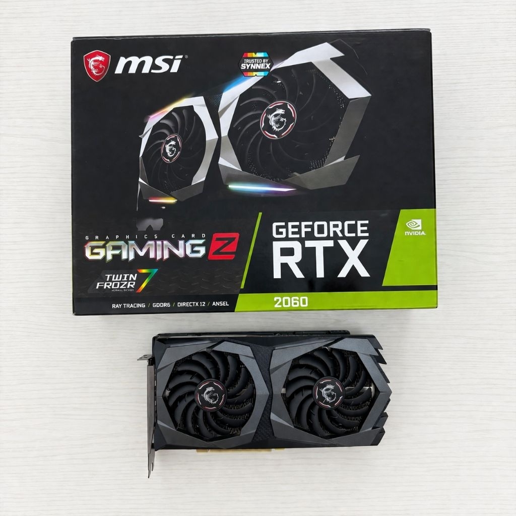 (มีส่วนลด2000฿) MSI RTX 2060 12GB การ์ดจอสำหรับเทรน AI การ์ดจอสำหรับตัดต่อ RTX 2060 GTX 1660 1660Sup