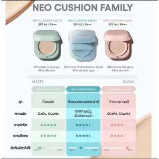 ใหม่ มิววี่ ลาเนจ นีโอ คุชชั่น Laneige Neo Cushion 15 g. รีฟิว, ตลับจริงพร้อมใช้ นีโอคุชชั่น โกลว Glow matte แมต ของแท้