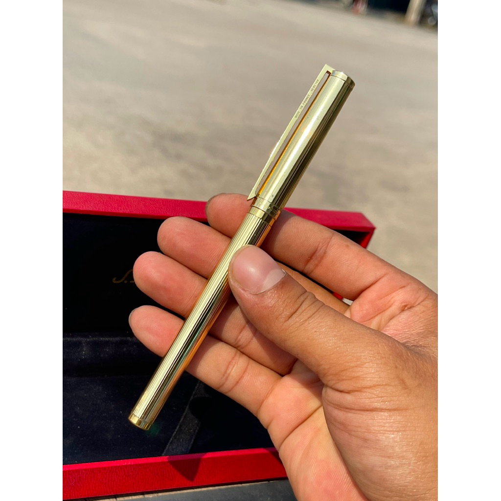 ปากกาDupont ผิวทองคำแท้ 18K รุ่น ST Paris ฝรั่งเศษ ปากกาวินเทจ Laque de Chine