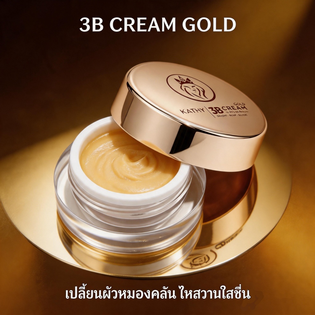 KATHY AMREZ 3B CREAM GOLD แป้งสกินทิ้นเนียนกริบ ผิวเด้งมีน้ำ เหมาะผิวมันผิวผสม 5g.