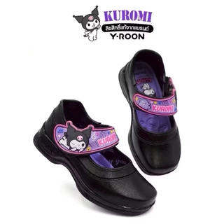 Y-Roon รองเท้านักเรียนอนุบาล วอร์มขาว Y888,Y808 หนังดำ Y666 ลายคูโรมิ ลิขสิทธิ์แท้ Size 25-34