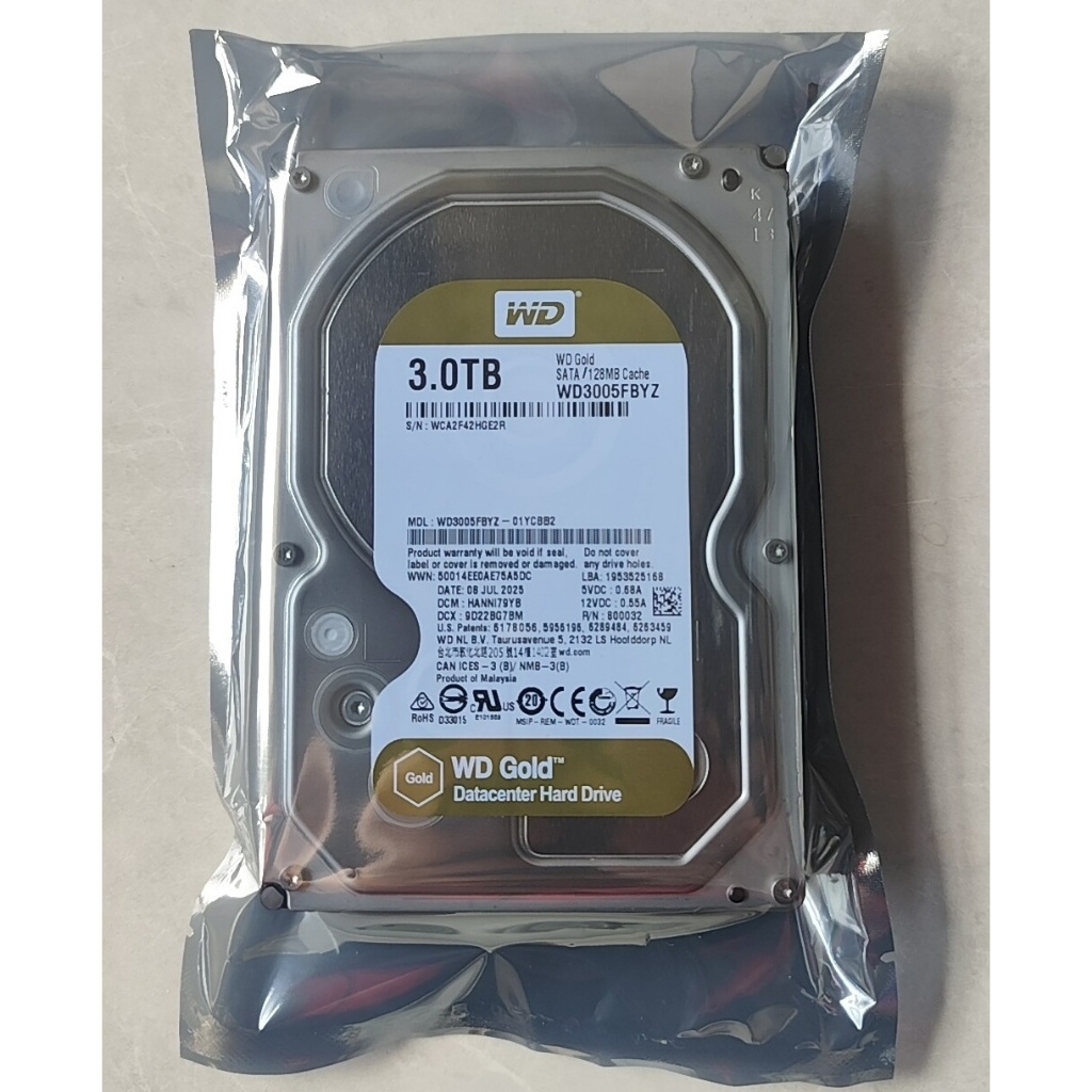 Western Digital Gold 3TB Enterprise Hard Drive WD3005FBYZ ฮาร์ดไดรฟ์ระดับองค์กร Western Digital Gold