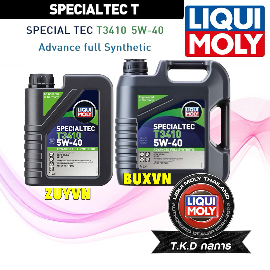 TKD น้ำมันเครื่อง สังเคราะห์แท้ 5W40 SPECIAL TEC T3410 LIQUI MOLY 15,000กิโล
