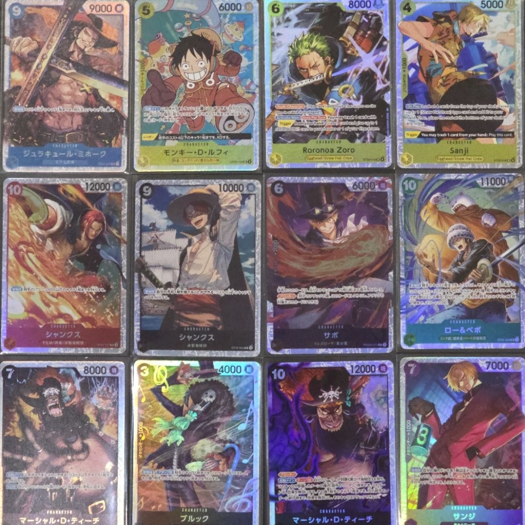 การ์ด One Piece ใบ SR ตัวละครผู้ชาย (ของแท้)