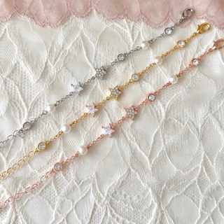 Socrush.bkk | LACIE STAR bracelet | SB-105 | สร้อยข้อมือ ดาว มุก
