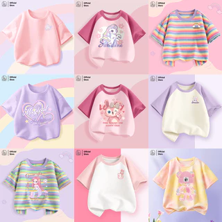 Patt Mom เสื้อยืดเด็ก เสื้อยืดแขนสั้นเด็ก เสื้อผ้าแฟชั่นเด็ก สไตล์มินิมอล สำหรับเด็กผู้หญิง อายุ3-14ปี ใส่สบายผ้านุ่ม