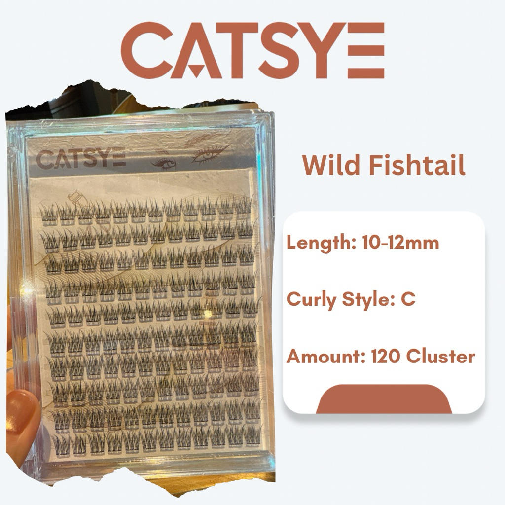 Catsye - WildFishtail ขนตาปลอมแบบมีกาวในตัว