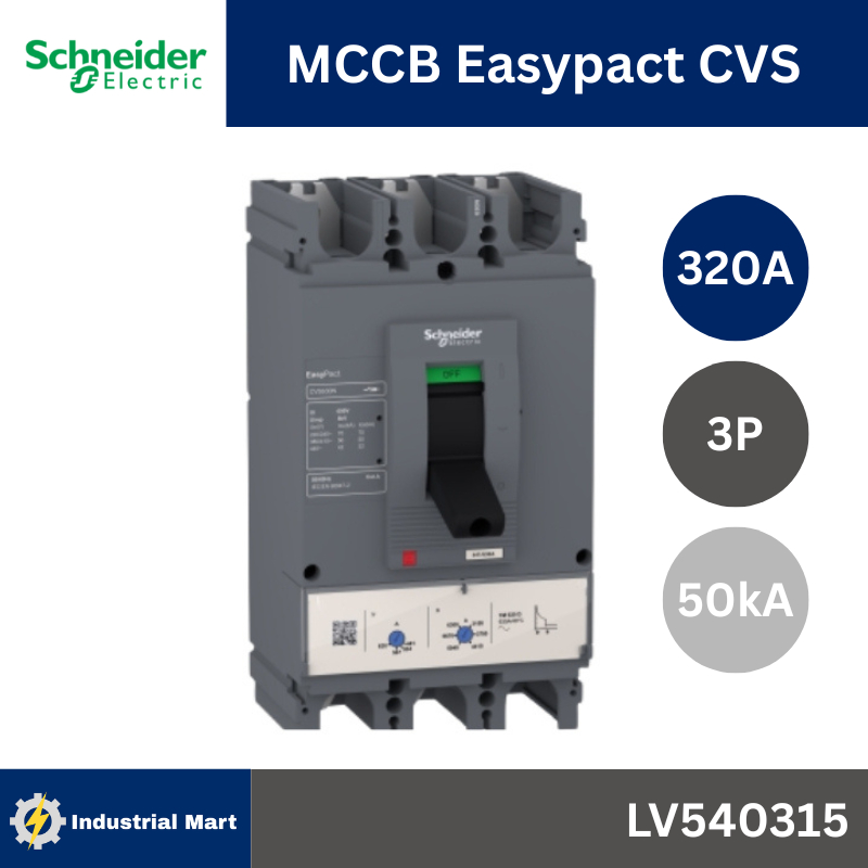Schneider Electric LV540315 LV540316 EasyPact CVS (3P) ติดตั้งพร้อม Thermal-Magnetic (TM-D) Trip uni