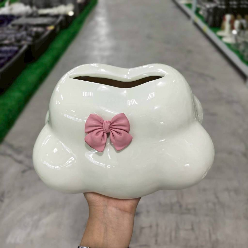กล่องใส่ทิชชู่ ทำจากเซรามิก ดีไซน์สวย ตกแต่งร้าน ตกแต่งบ้านสวยงาม