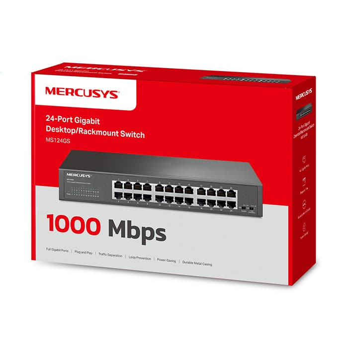 Mercusys (MS124GS) (MS116GS) 24-Port Gigabit Desktop/Rackmount Switch