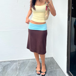 Tropical Midi Skirt กระโปรงBuarchom กระโปรงใส่ไปทะเล