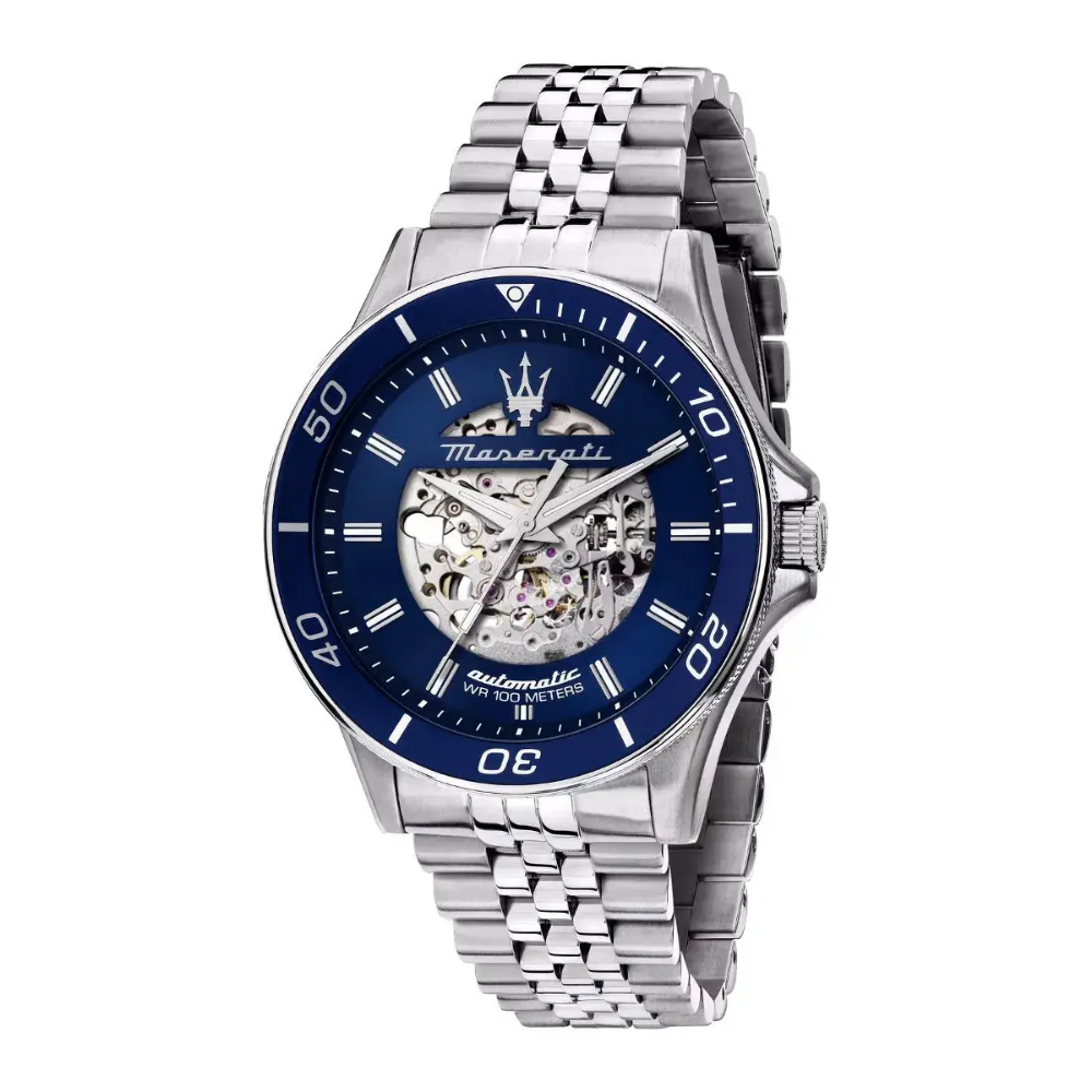 Maserati  R8823140011  44MM Sfida Automatic Skeleton Men  watch นาฬิกาข้อมือ นาฬิกา ผู้ชาย