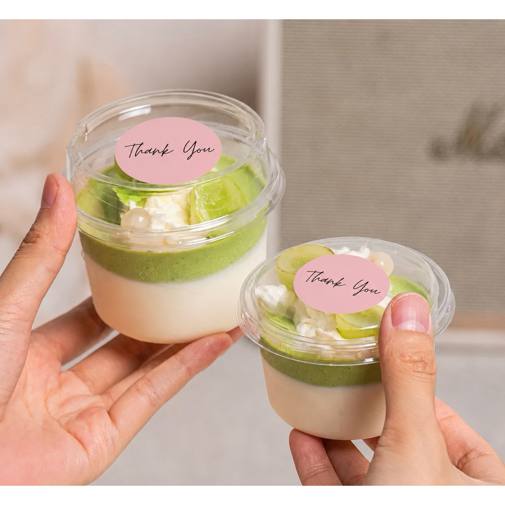 ถ้วยมูสเค้ก/คัพเค้ก/เค้กมินิมอล พลาสติก PET78 มี 2 ขนาด 150 / 250 มล (XY583/C250) 50 ชุด พร้อมฝา