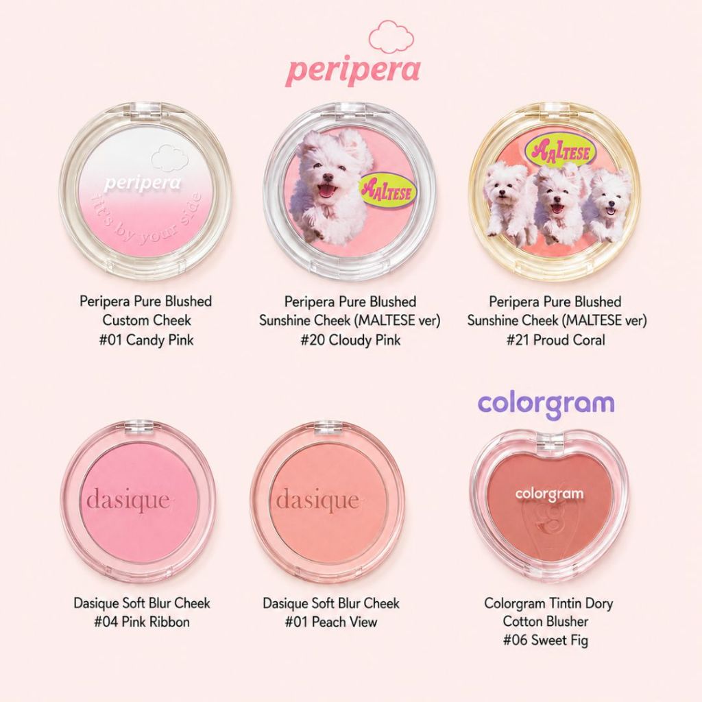 #พร้อมส่ง# COLORGRAM/Dasique/ Peripera BLUSH ON