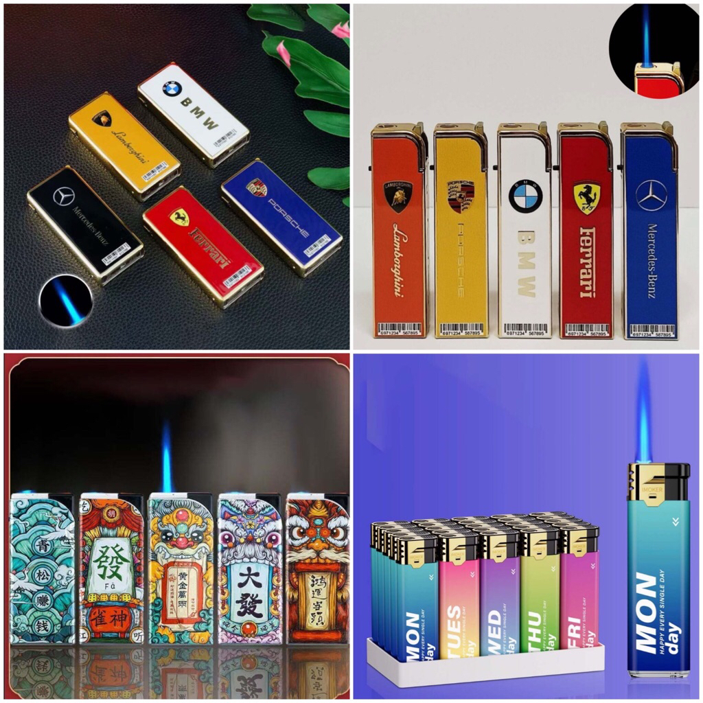 [สุ่มสีแบบที่เลือก] ไฟแช็กไฟฟู่ แบบใหม่เท่ๆ พกเก็บง่าย ไฟแรงๆ
