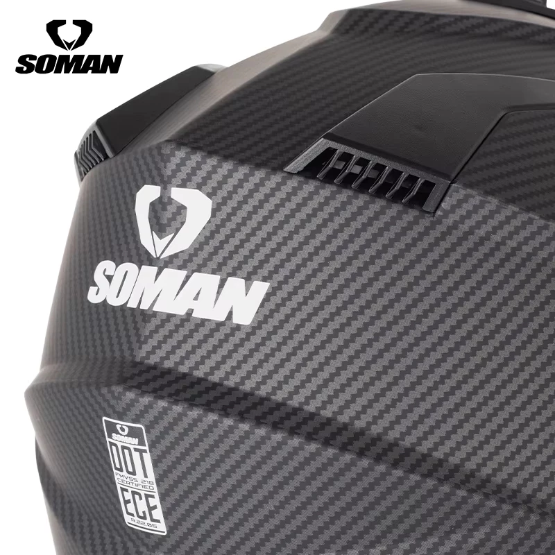 หมวกกันน็อคทัวร์ริ่งเต็มใบ Soman M10 MX Rally แว่น 2 ชั้น ทรงทัวร์ริ่ง น้ำหนักเบา รองรับบลูทูธ thumbnail 10