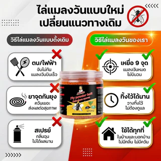 ป้องกัน 24 ชั่วโมง! ผงกำจัดแมลงวัน เหยื่อกำจัดแมลงวัน กําจัดแมลงวัน ผงไข่เน่า ไม่เป็นอันตรายต่อสัตว์เลี้ยงและคน 200g