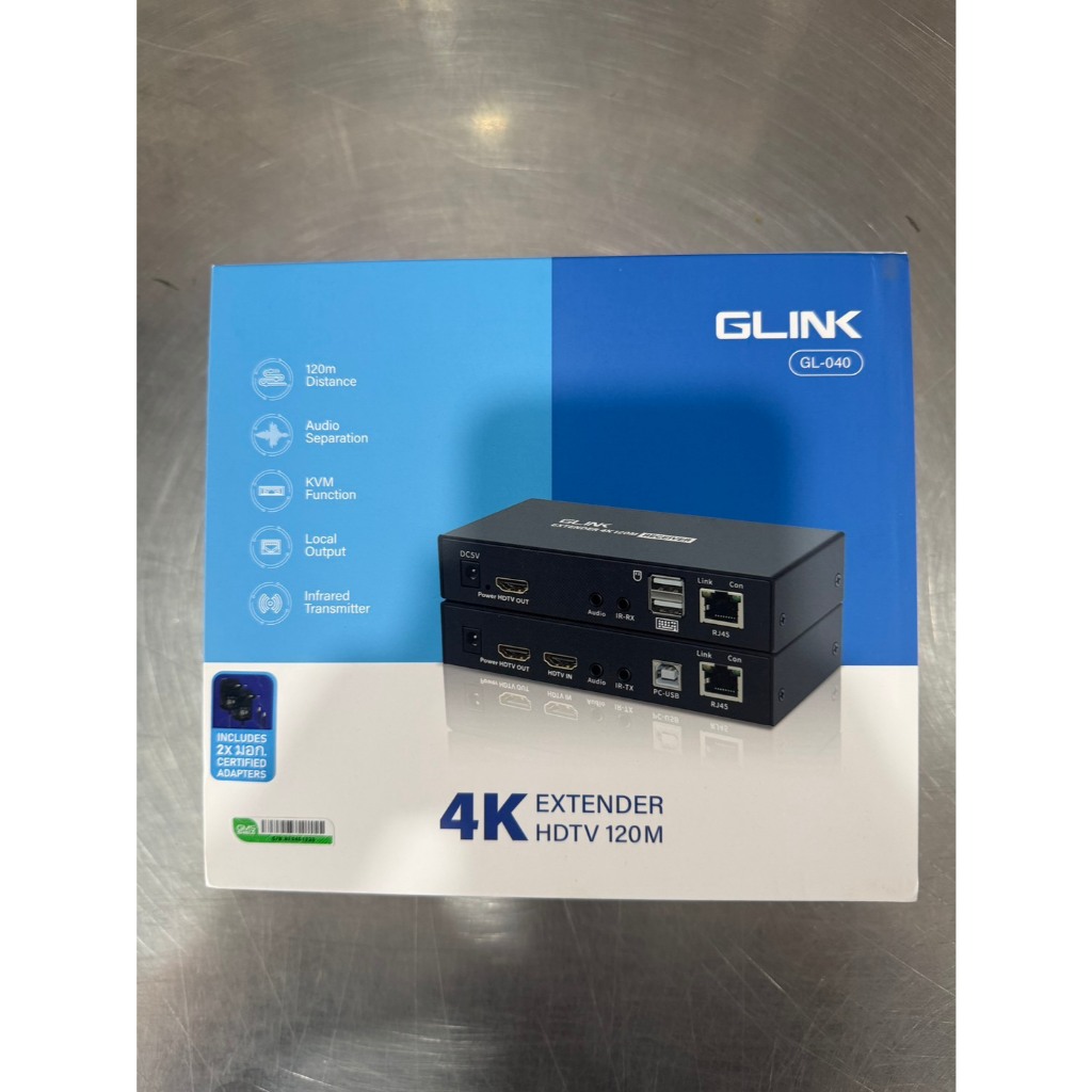 ตัวแปลง แลนเป็นHDMI Glink 4K Extender HDTV 120M (GL-040)