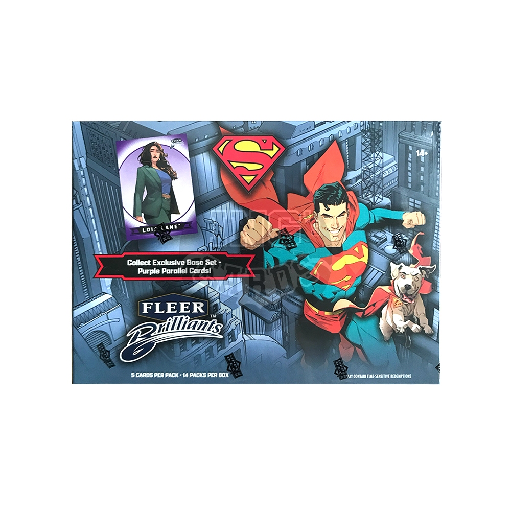 การ์ดสะสม 2025 Upper Deck Fleer Brilliants Superman Mega Box
