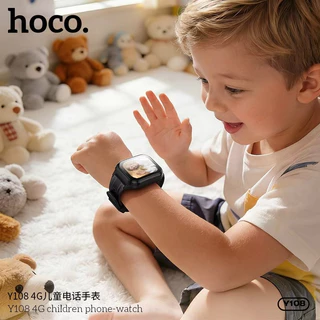 นาฬิกาอัจฉริยะเด็ก 4G โทรได้ HOCO Y108 พร้อม GPS ติดตามตำแหน่ง กันน้ำ IPX7 หน้าจอคมชัดระดับ HD น้ำหนักเบา สีสันสดใส