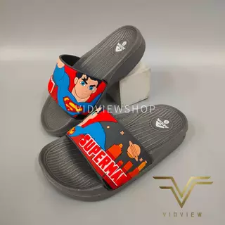 VIDVIEW มีส่งด่วน รองเท้าแตะเด็ก Adda 32B4K Superman ลิขสิทธิ์แท้ แบบสวม เบอร์ 25-35