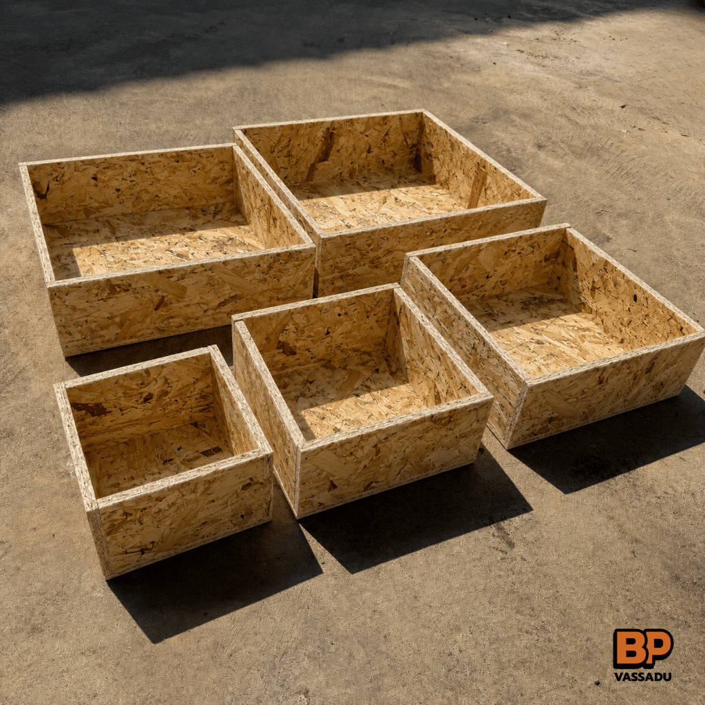 กล่องไม้ OSB | กล่องไม้จัดระเบียบ / กล่องวางของ / กล่องแต่งบ้าน