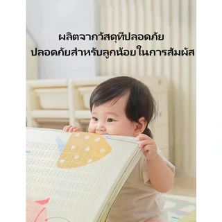 【ส่งทุกวัน】IXPE แผ่นรองคลานพับได้ หนา1/1.5/2cm กันน้ำ แผ่นปูกันกระแทก ลายหน้า-หลังไม่ซ้ำกัน 200x180 ซม มีกระเป๋า