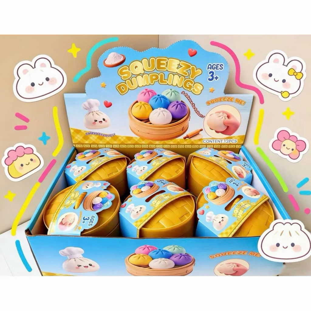สกุชชี่ซาลาเปา แบบจุ่ม มีหลายลายให้เลือก พร้อมส่งจากไทย (1จุ่ม)
