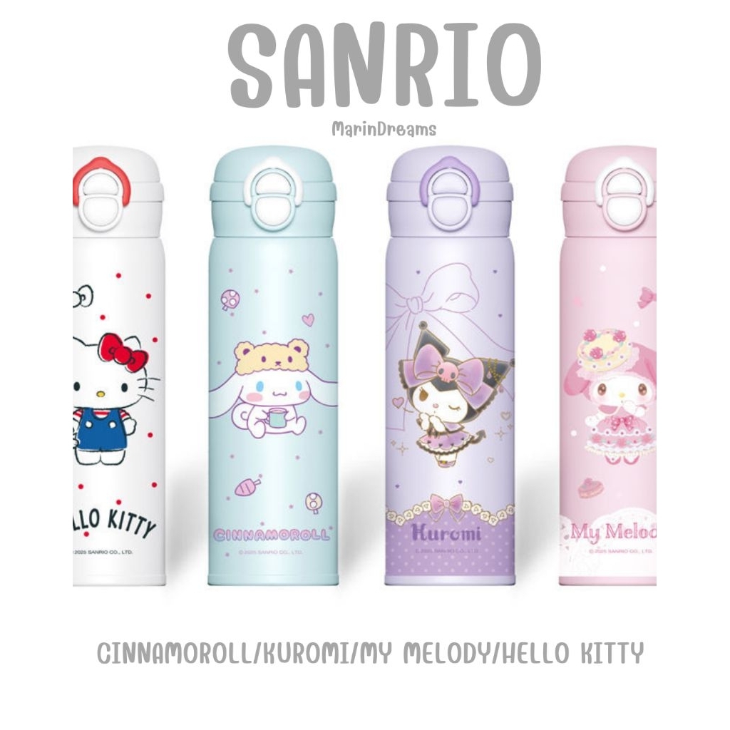 ขวดน้ำเก็บอุณหภูมิแสตนเลส​ลายซานริโอ้  ขนาด​580ml.​ เหมาะสำหรับเด็กๆทุกเพศทุกวัย​ สามารถพกพาไปโรงเรียนได้💙💜🩷​