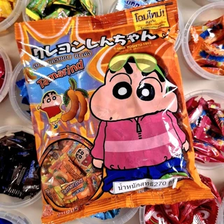 ลูกอมชินจังรวมรส โคล่า มะนาวโซดา สตอเบอร์รี่ มะขาม