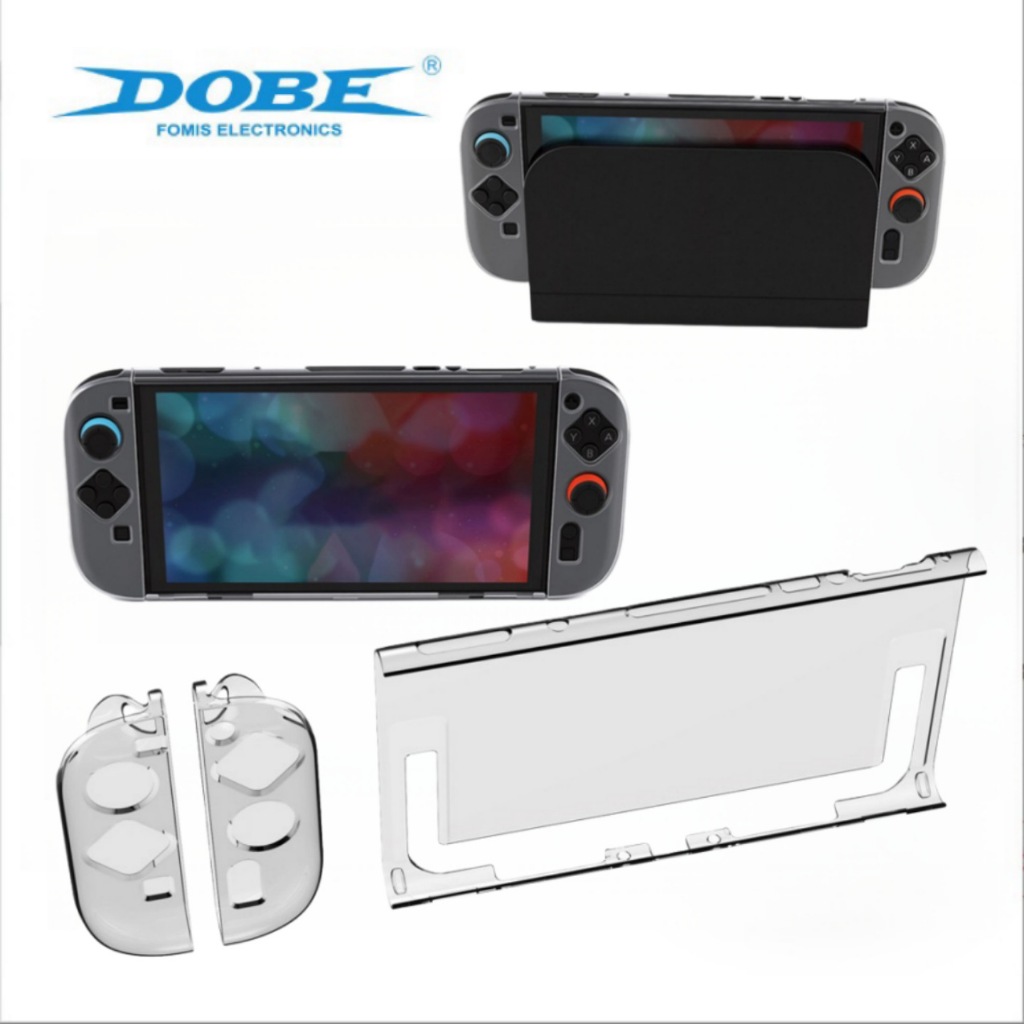 เคสป้องกันแบบแยกส่วนสำหรับเครื่องเล่นเกม Switch2 เคสใสแบบแข็งสำหรับ PC+tpu สามารถใส่ลงในฐานได้