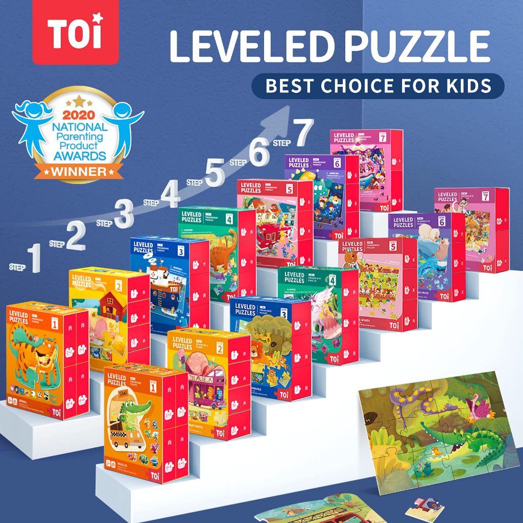 TOi เซตจิ๊กซอว์แบ่งตามช่วงอายุ Leveled Puzzle จิ๊กซอว์สำหรับเด็กตั้งแต่ 1-10 ขวบ