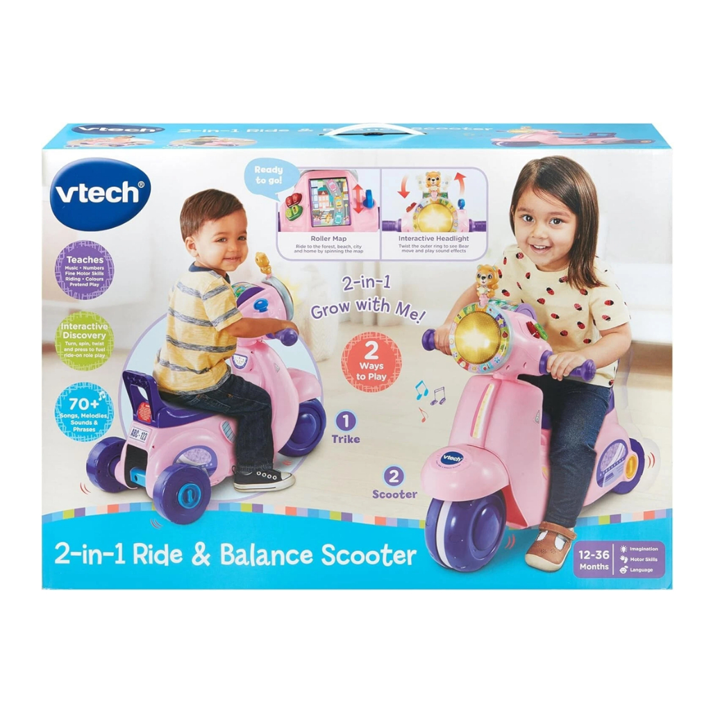 VTECH 2-IN-1 RIDE & BALANCE SCOOTER ของเล่นรถขาไถ