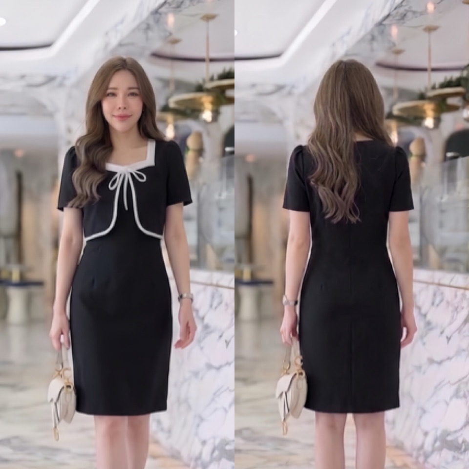 Dress By Papid เดรสทำงาน เดรสแฟชั่น รหัส650