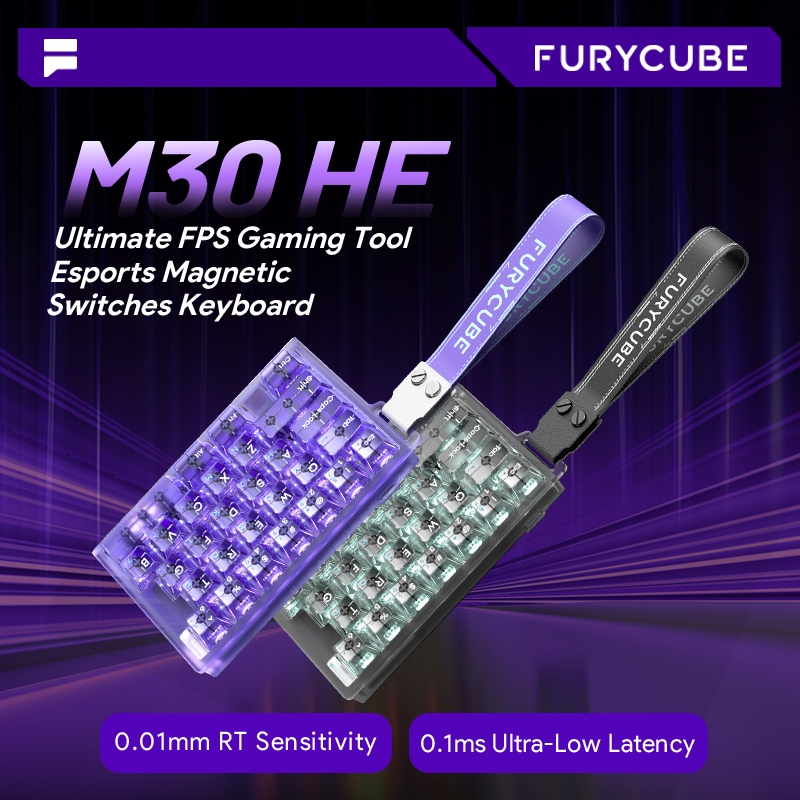 FURYCUBE M30 HE คีย์บอร์ดเชิงกล RT0.01 มม. สวิตช์แม่เหล็ก คีย์บอร์ดเกมมิ่ง FPS