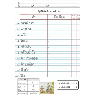 แบบฝึกคัด อ่าน คำศัพท์จากเล่มพาที(ภาษาไทย)