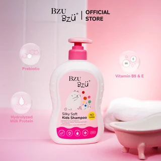 BZU BZU Silky Soft Kids Shampoo 600ml บีซู บีซู แชมพูเด็ก สูตรซิลค์กี้ ซอฟท์ สำหรับผมยาว ไม่แสบตา ผมนุ่มไม่พันกัน