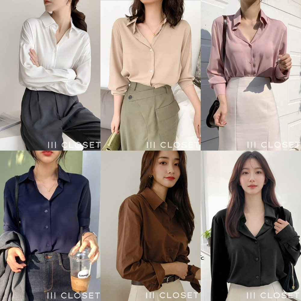 เสื้อเชิ้ต อก 42" lll Size XL lll IT022 แขนยาว กระดุมหน้า รุ่นคลาสสิคตลอดกาล ผ้าไหมอิตาลี ผ้าดี สวมใส่สบาย