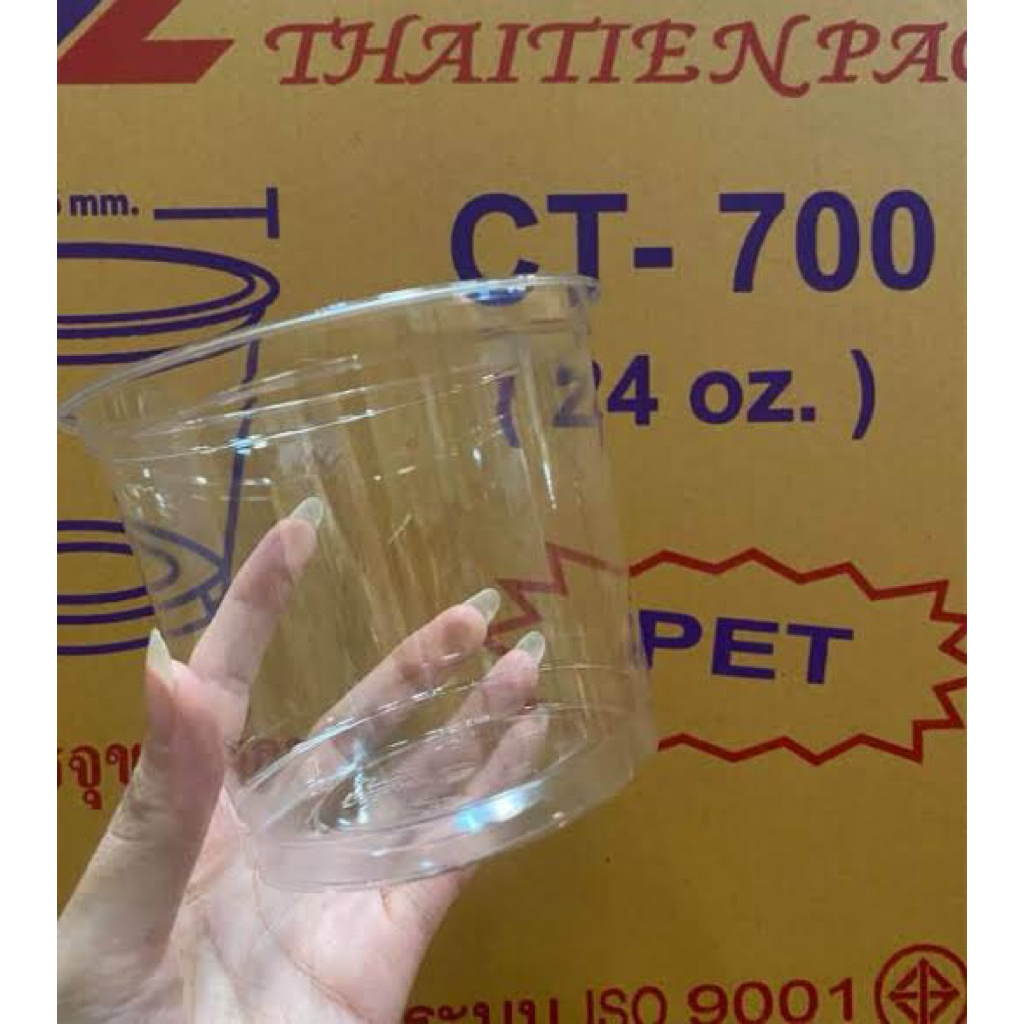🔥ยกลัง🔥กระปุก PET ใส CT300,500,700 (12,16,24 ออนซ์ ) ปาก116 (1000ใบ)