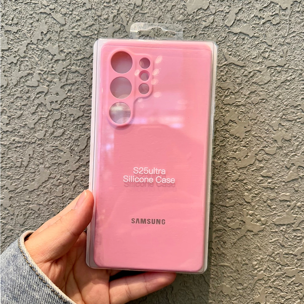 พร้อมโลโก้ ซิลิโคนเหลว เคสโทรศัพท์ Samsung S26 S25 S24 FE S23 S22 Ultra A57 A56 A55 A54 A53 A37 A36 A35 A17 A16 A15 A14