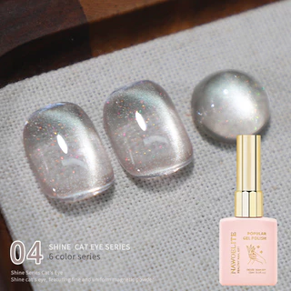 Nawoelite สีทาเล็บเจล cat eye สีทาเล็บ สีเจลเล็บแมวเหมียว ใหม่ล่าสุด 6 สีสวยเรืองแสง ทาแล้วใสเบา ไม่บาดมือ ใช้ง่ายมากๆ