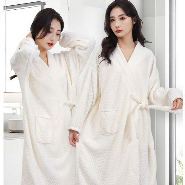 [พร้อมส่ง] ชุดคลุมอาบน้ำ เสื้อคลุมอาบน้ำ คู่รัก เสื้อคลุมอาบน้ำ แห้งไว นุ่มและสบาย สำหรับทั้งชายและหญิง