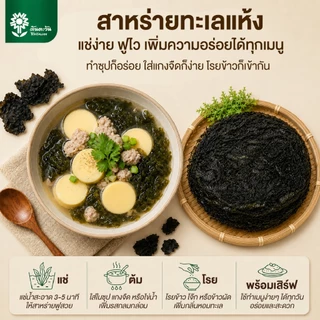 สาหร่ายแห้ง สาหร่ายทะเลแห้ง คัดพิเศษ เกรด AAA แผ่นกลม 250 กรัม ตรา ต้นตะวัน