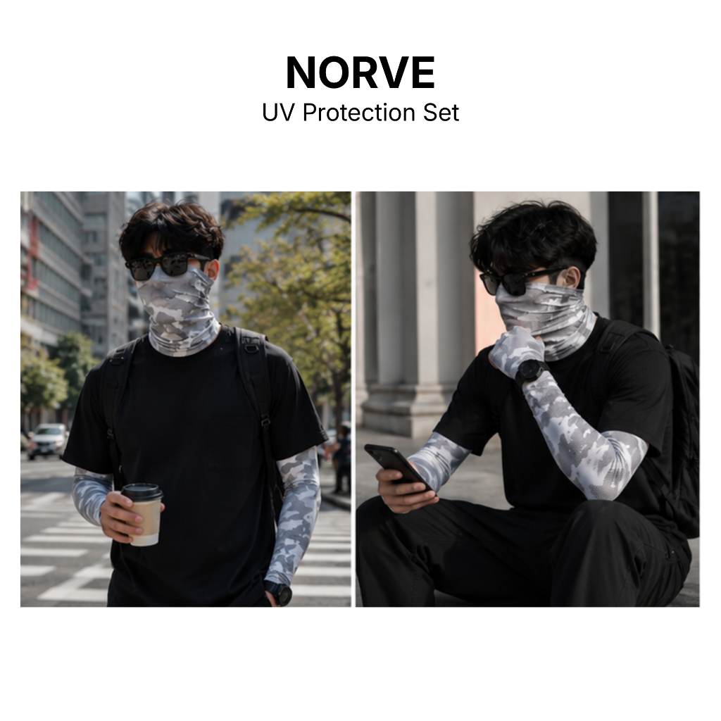 ผ้าบัฟ  ปลอกแขนกันแดด UV Protection ผ้าเย็น Ice Silk ระบายอากาศ กันฝุ่น กันแดด  ขี่รถ วิ่ง ปั่น