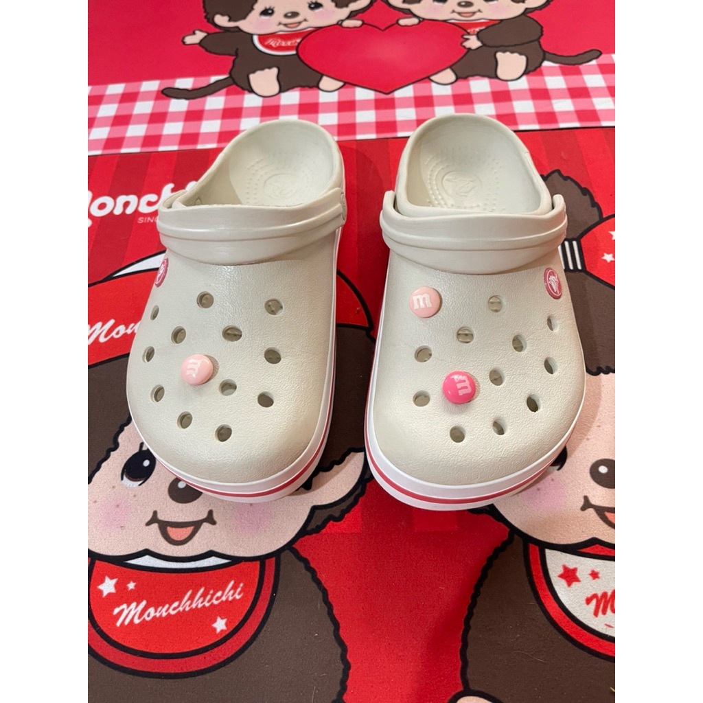 crocs สีครีม size m5w7 =38