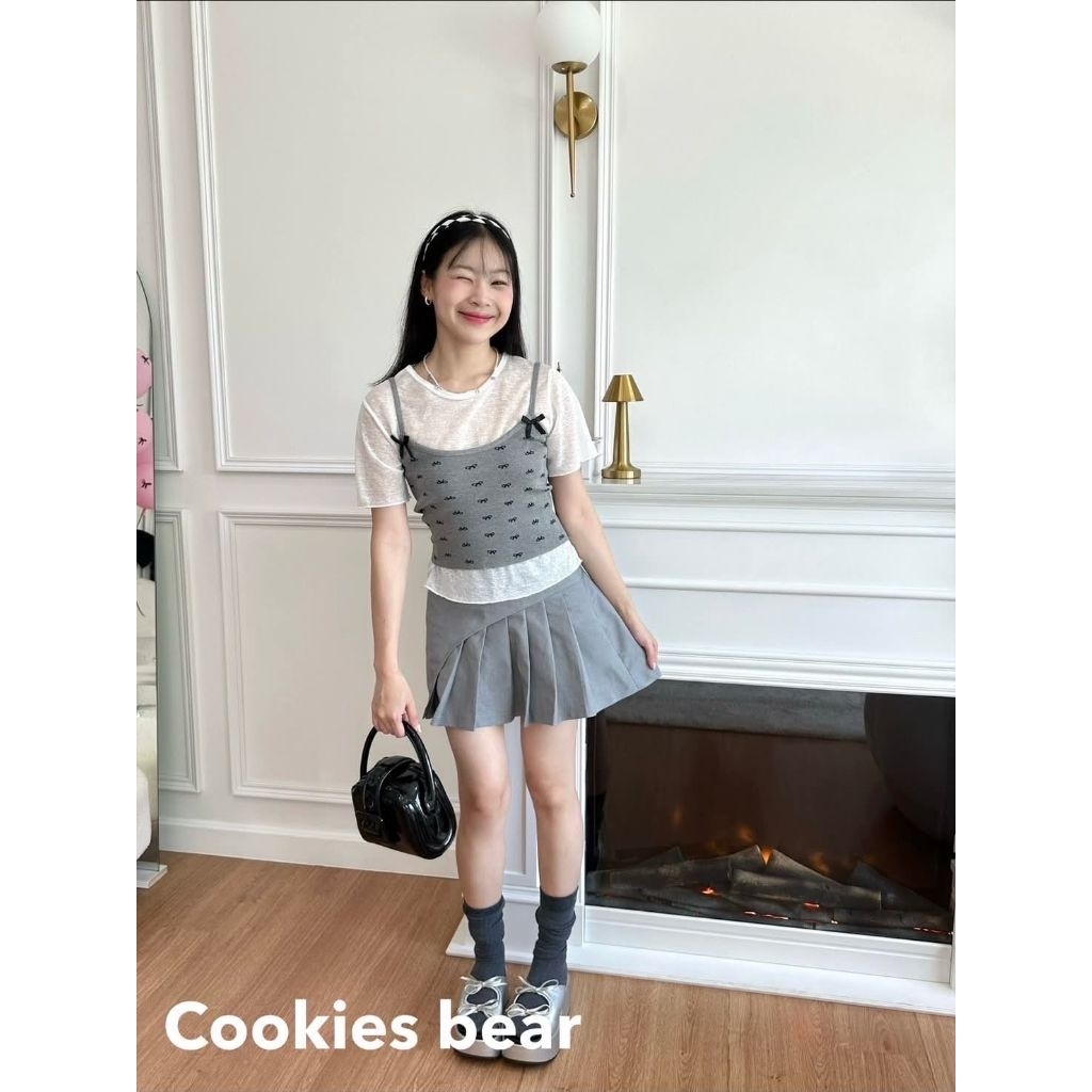 เซตเสื้อสองชิ้น เเยกออกจากกันได้ ป้ายCookie bear