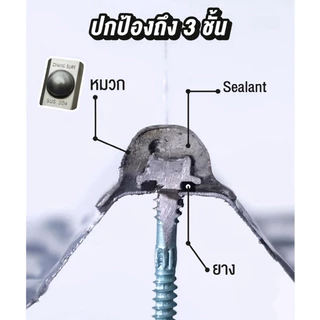 หมวกปิดหัวน็อตสกรู กันรั่วเมทัลชีท แบรนด์ช่างชัวร์ สแตนเลส304มาตรฐานอเมริกา กันรั่วซึมและป้องกันสนิม 100%